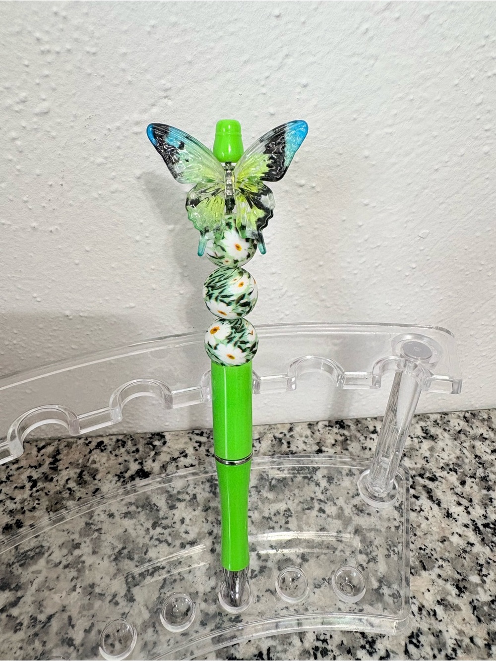 3D green Butterfly pen